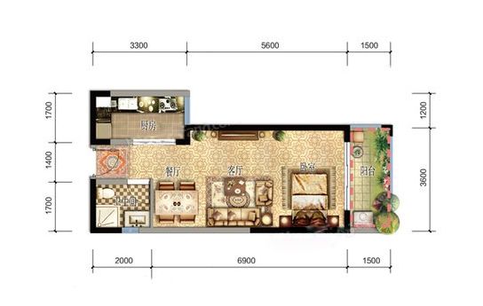 85㎡現(xiàn)代簡約風，“蘆灰+夏云綠”的搭配太贊