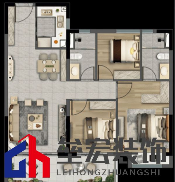 玄關餐邊柜電視柜一體化，超棒設計藏不住了！