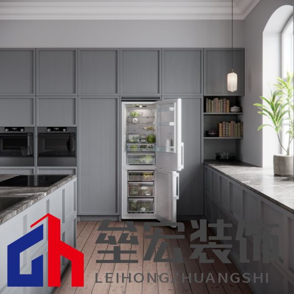 廚房的擺設(shè)布局 描述已自動生成