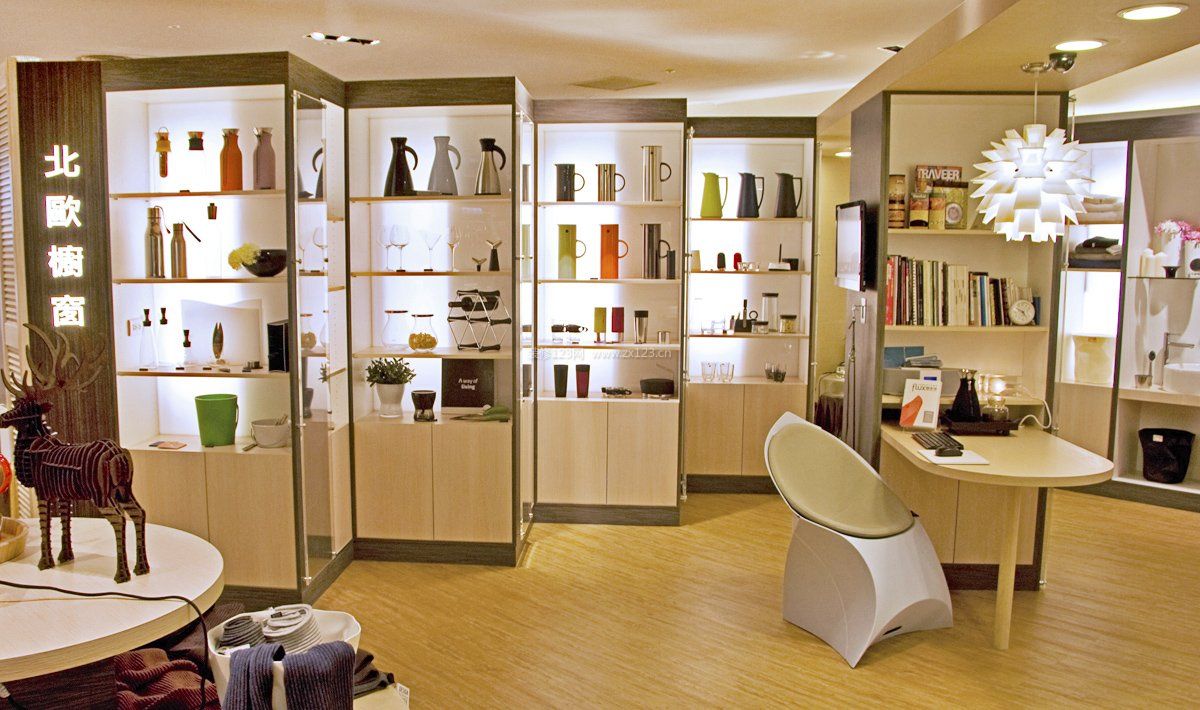 情侶飾品小店面簡單裝修樣本圖片_吧臺裝修效果圖 店面_廈門店面裝修公司