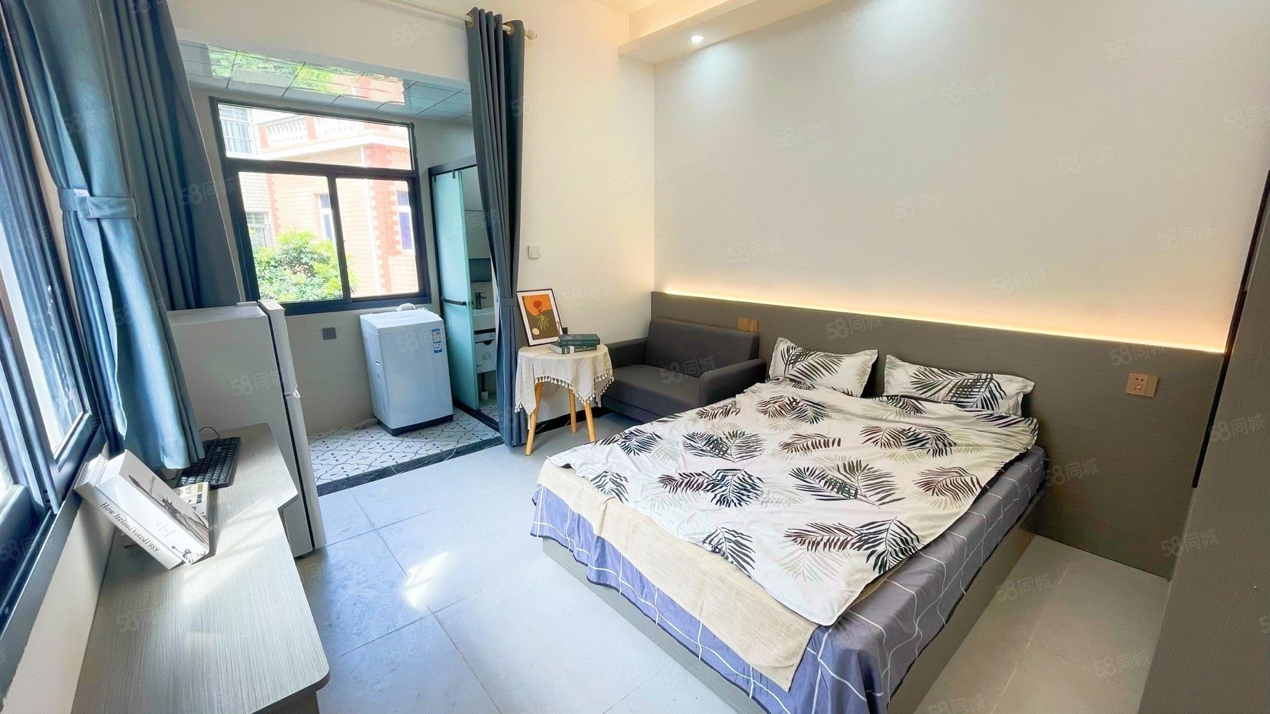 杏林村園博苑地鐵口全新邊套精裝大單間，出租，全屋燈帶裝飾