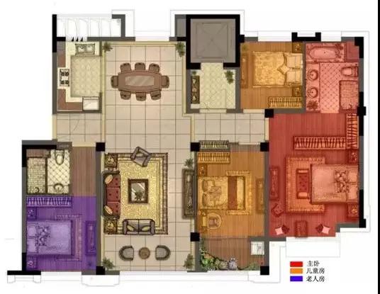 150㎡戶型四間朝南，一個(gè)創(chuàng)新的戶型，我不允許它有1㎡的浪費(fèi)。