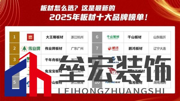 板材怎么選？這是2025年板材十大品牌榜單！